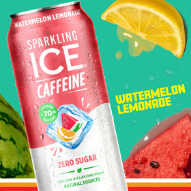 Sparkling Ice label featuring vitamins and antioxidants on the can.