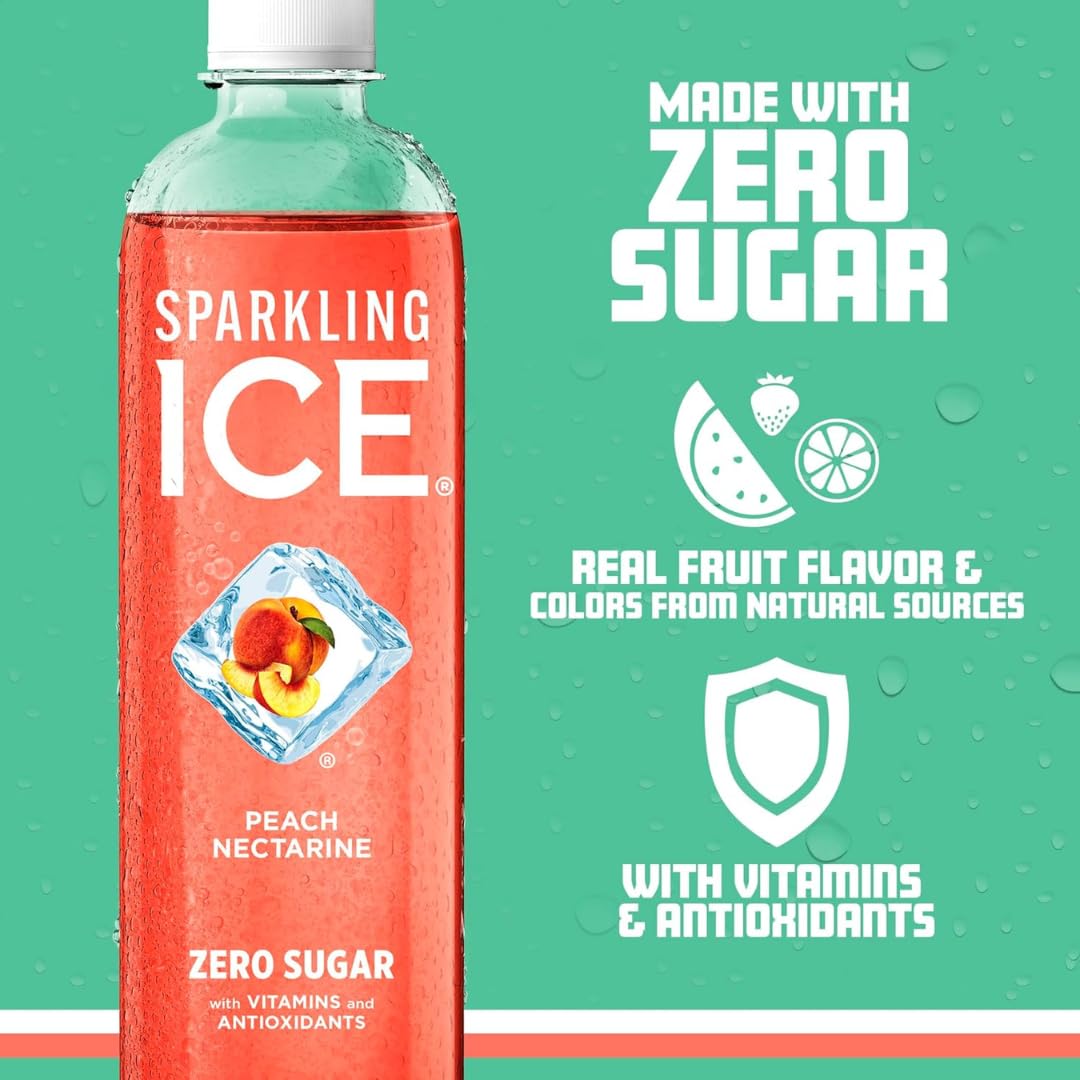 Sparkling Ice Classic Lemonade can, bright citrus with vitamins.