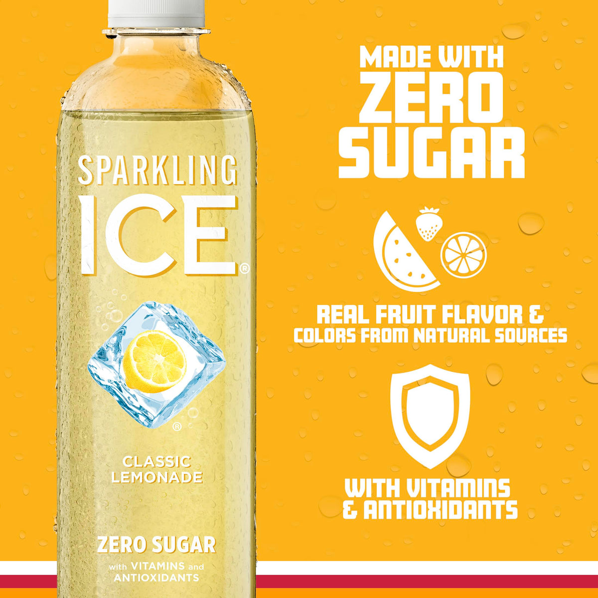 Sparkling Ice Classic Lemonade 12-pack, convenient for sharing on the go.