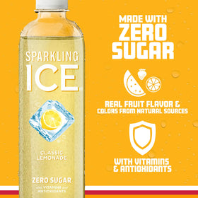 Sparkling Ice Classic Lemonade 12-pack, convenient for sharing on the go.