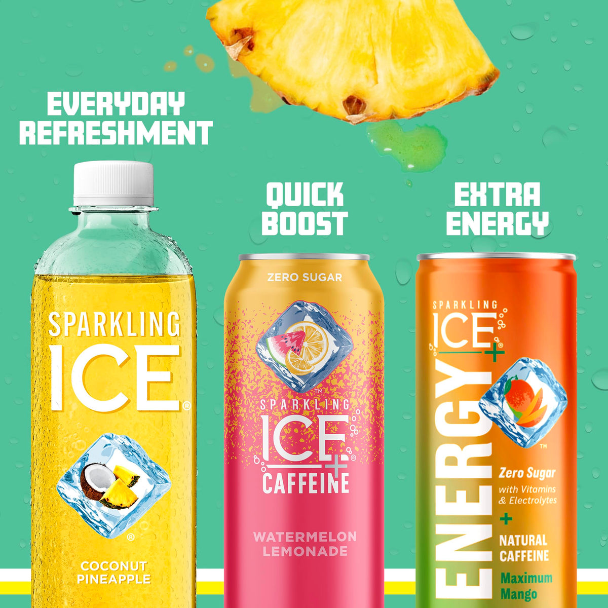 Sparkling Ice Coconut Pineapple pack of 12 bottles for convenient multi-pack