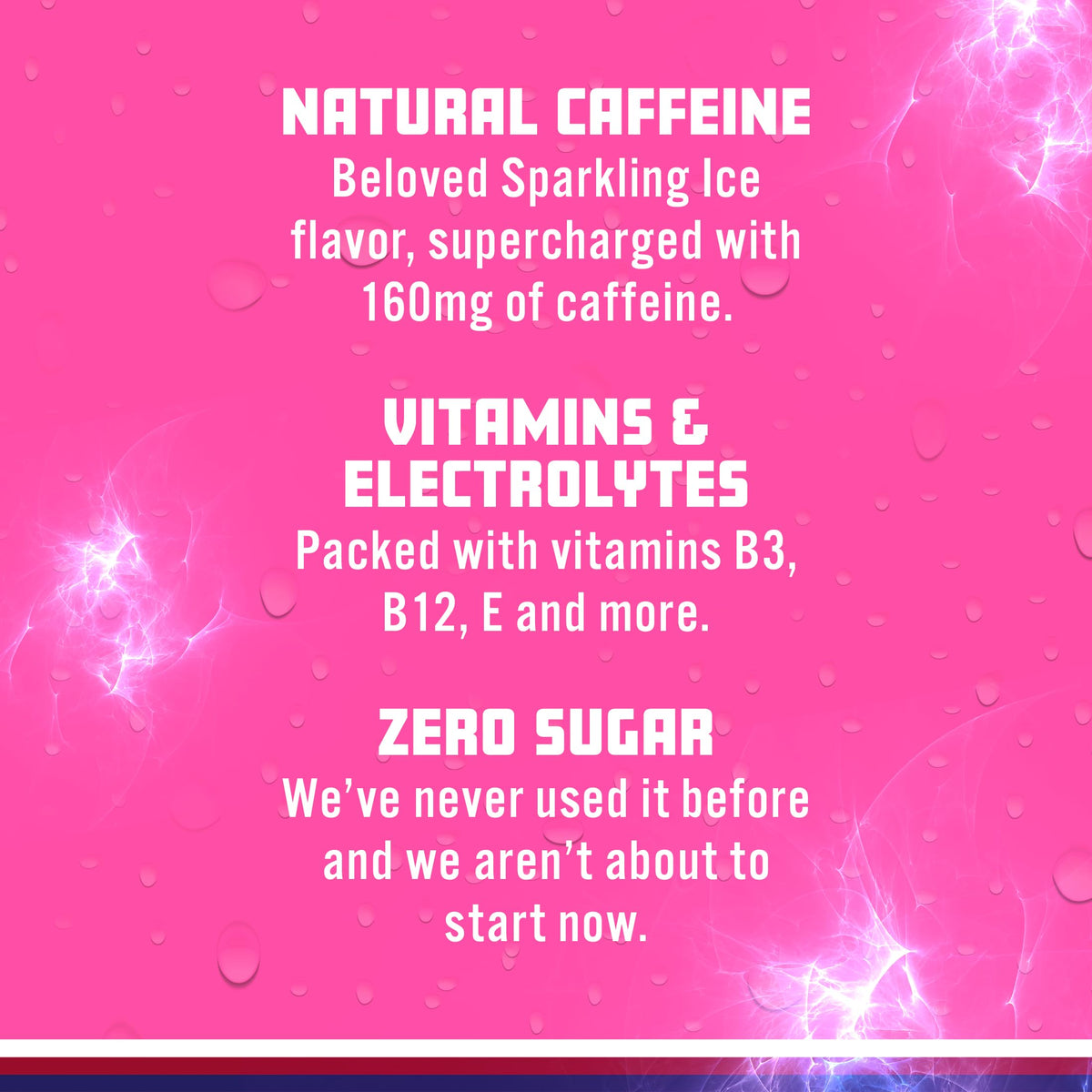 Sparkling Ice Energy Berry Blast vitamins and electrolytes icon suggests daily energy support