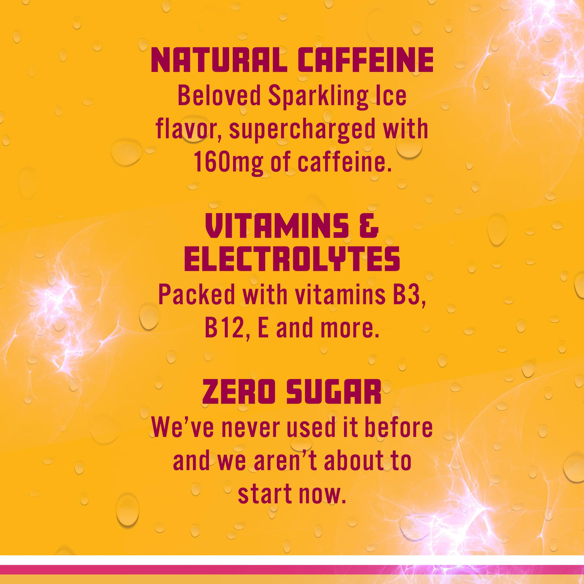 Sparkling Ice Energy Power Punch vitamins and electrolytes badge on the can.