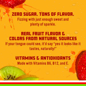 Sparkling Ice Kiwi Strawberry pack of ten cans together.