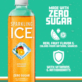 Mocktail idea with Sparkling Ice Orange Mango for a low calorie refreshment.