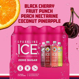 Sparkling Ice Black Cherry bottle with vitamins B6 and B12 for daily balance.