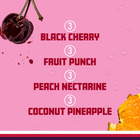 Sparkling Ice Coconut Pineapple bottle evokes tropical vibes with Vitamin E.