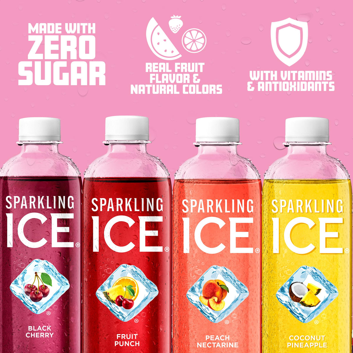 Sparkling Ice Peach Nectarine bottle with natural antioxidants for a bright pick-me-up.