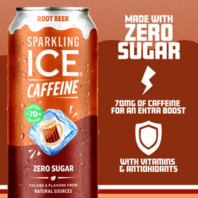 Sparkling Ice Shoppe Root Beer pack image emphasizes value pack of 12 cans.