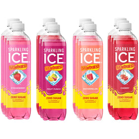 Sparkling Ice Starburst Cherry can with bold cherry flavor for a refreshing on-the-go moment.