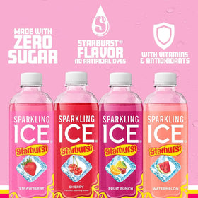 Sparkling Ice Starburst Lemon can provides zesty citrus sparkle without added sugar.