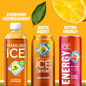 Sparkling Ice Tea Lemonade 12-pack on shelf signals value and consistent flavor