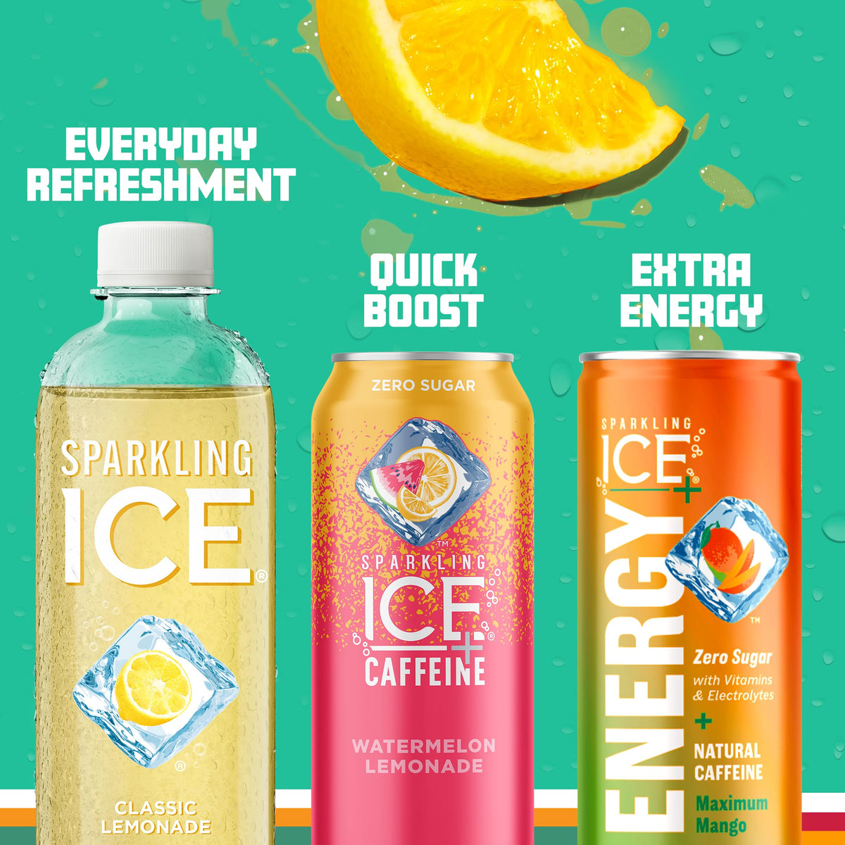 Sparkling Ice bottle label emphasizing vitamins and natural antioxidants.