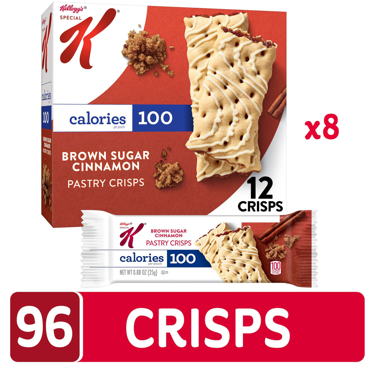 Special K Bar Pastry Crisps two-crisp serving shown for 100-calorie snack