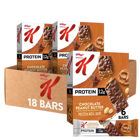 Special K Bar Protein chocolate coating close-up for indulgent flavor.