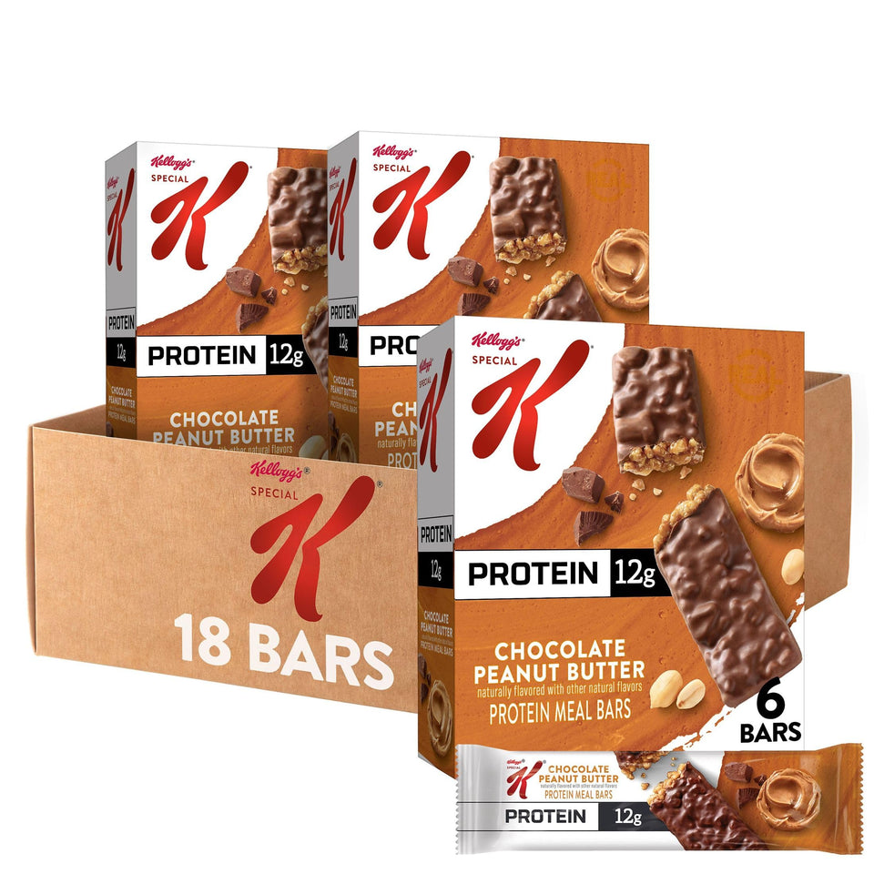 Special K Bar Protein chocolate coating close-up for indulgent flavor.