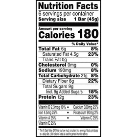 Special K Protein Bar cross-section shows chocolatey coating and texture.