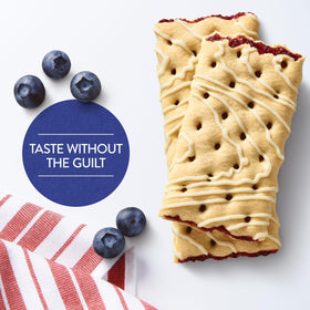 Special K Blueberry Pastry Crisps gooey filling close-up, inviting a tasty, portion-controlled snack