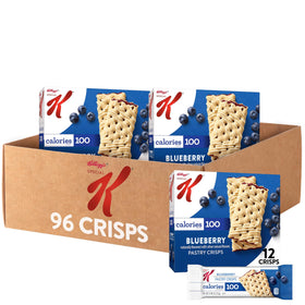 Special K Blueberry Pastry Crisps packaging front, portable snack option