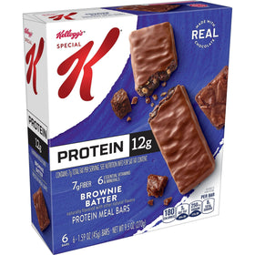 Special K Brownie Batter Bar on a desk with coffee for a break