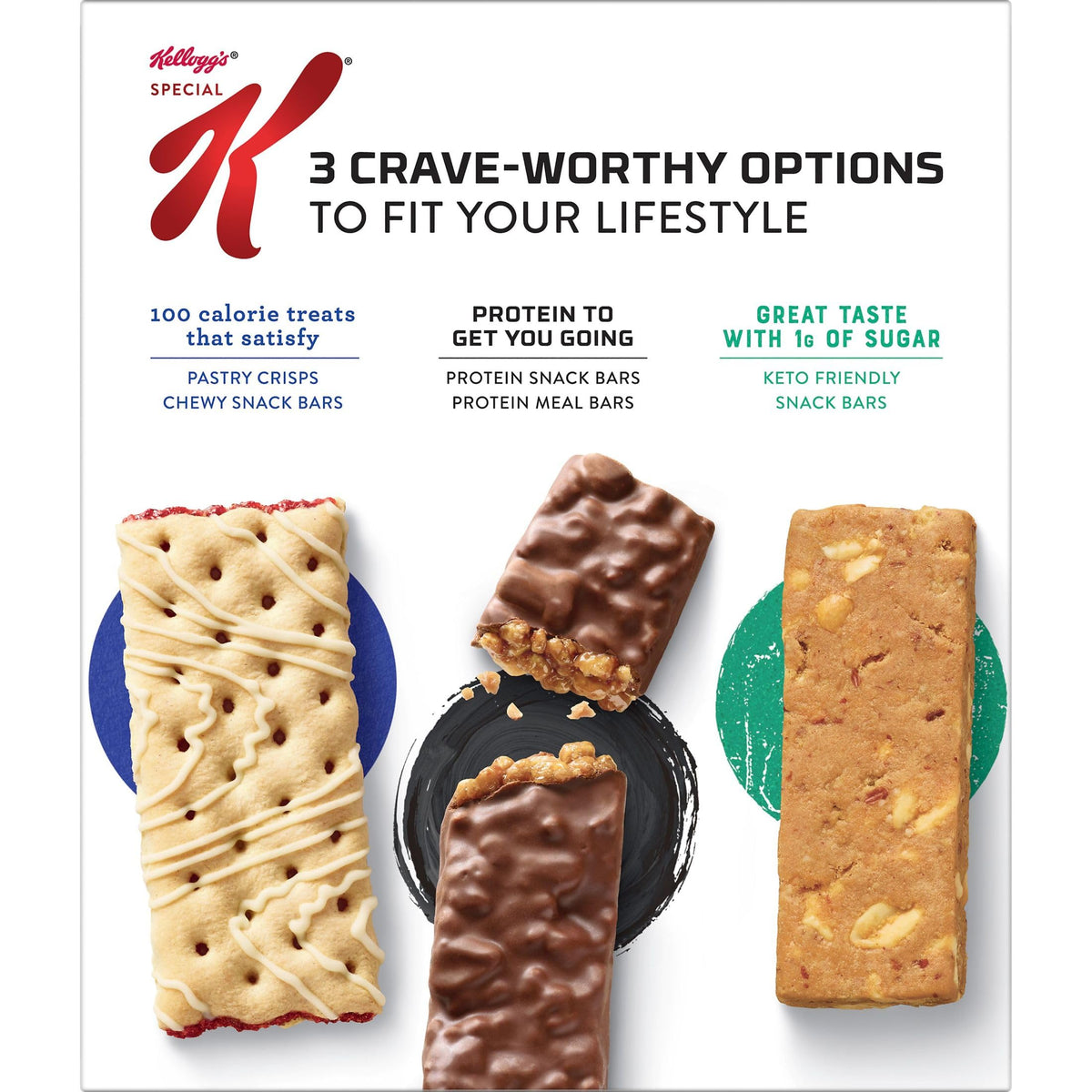 Special K Brownie Batter Bar paired with milk for a simple snack
