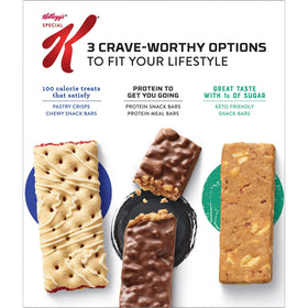 Special K Brownie Batter Bar paired with milk for a simple snack