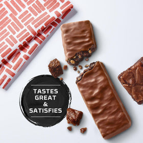 Special K Brownie Batter Bar unwrap closeup highlighting real chocolate