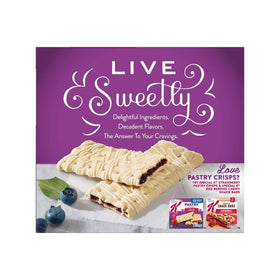 Special K Pastry Crisps Blueberry texture closeup shows light pastry, quick bite.