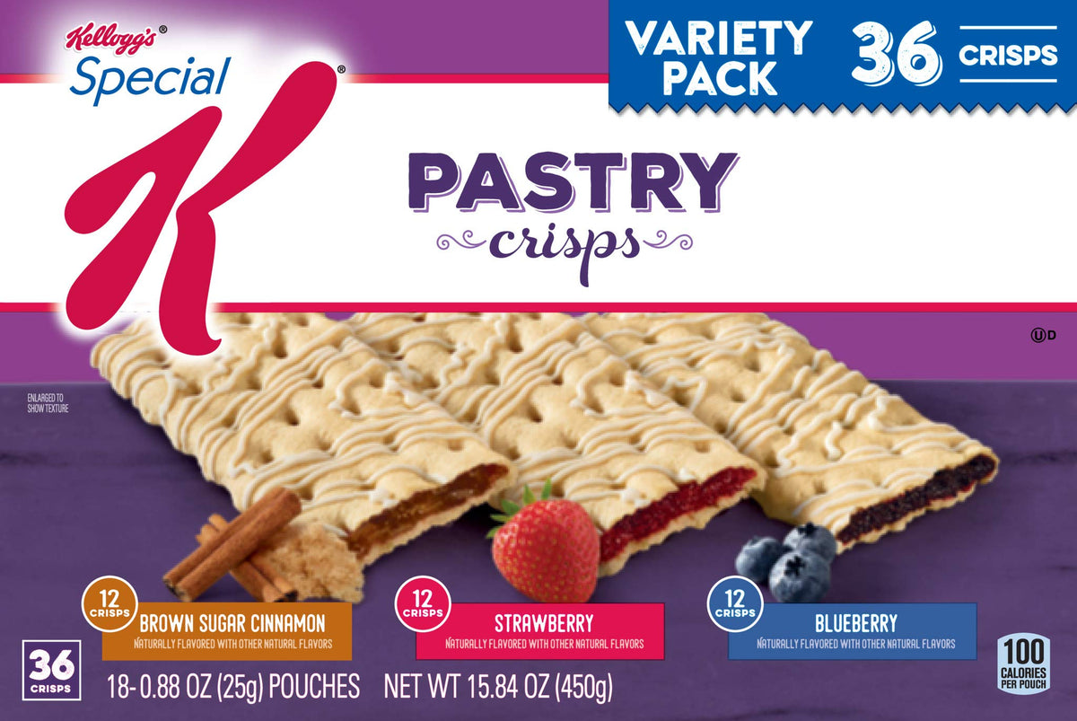 Special K Pastry Crisps Strawberry-Blueberry box ideal for on-the-go fruity snacks