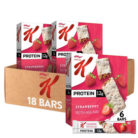 Special K Protein Meal Bar with creamy coating and strawberry flavor, deliciously satisfying.