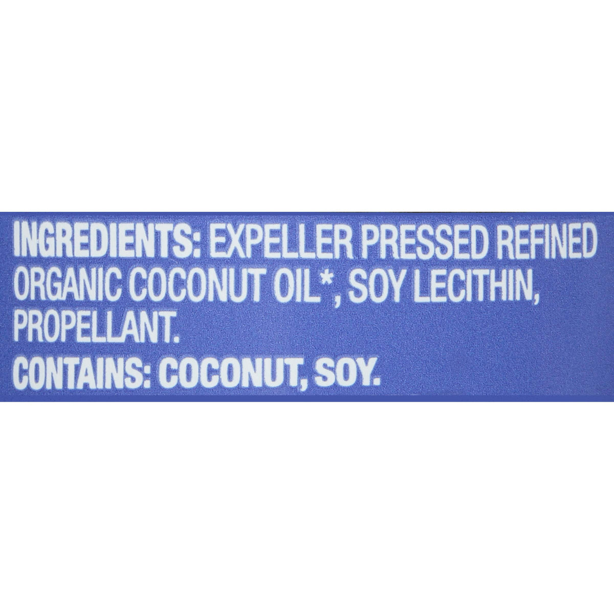 Spectrum Culinary Coconut Oil Spray packaging on shelf with clear information