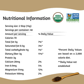 Spectrum Essentials flaxseed being stirred into shakes for easy daily nutrition
