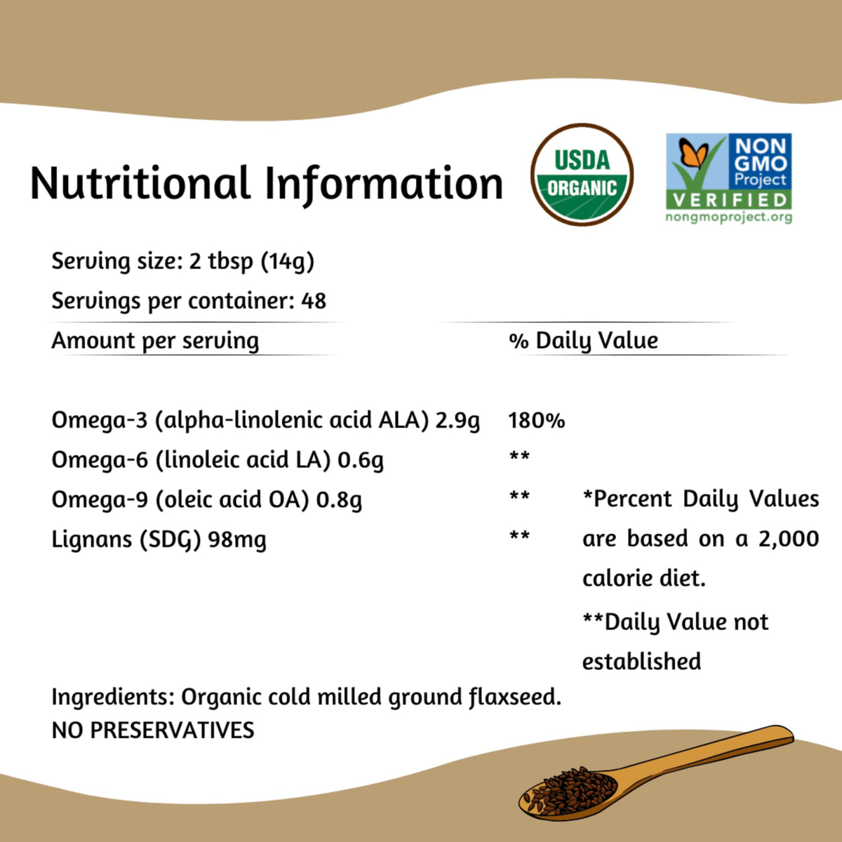 Spectrum Essentials flaxseed sprinkled into batter for pancakes or waffles