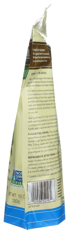 Spectrum Essentials Ground Chia Seed with organic certification label appeal