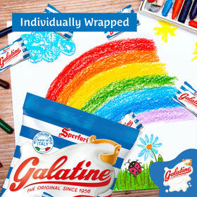 Sperlari Galatine milk candy tablets inside package displaying classic texture and flavor.