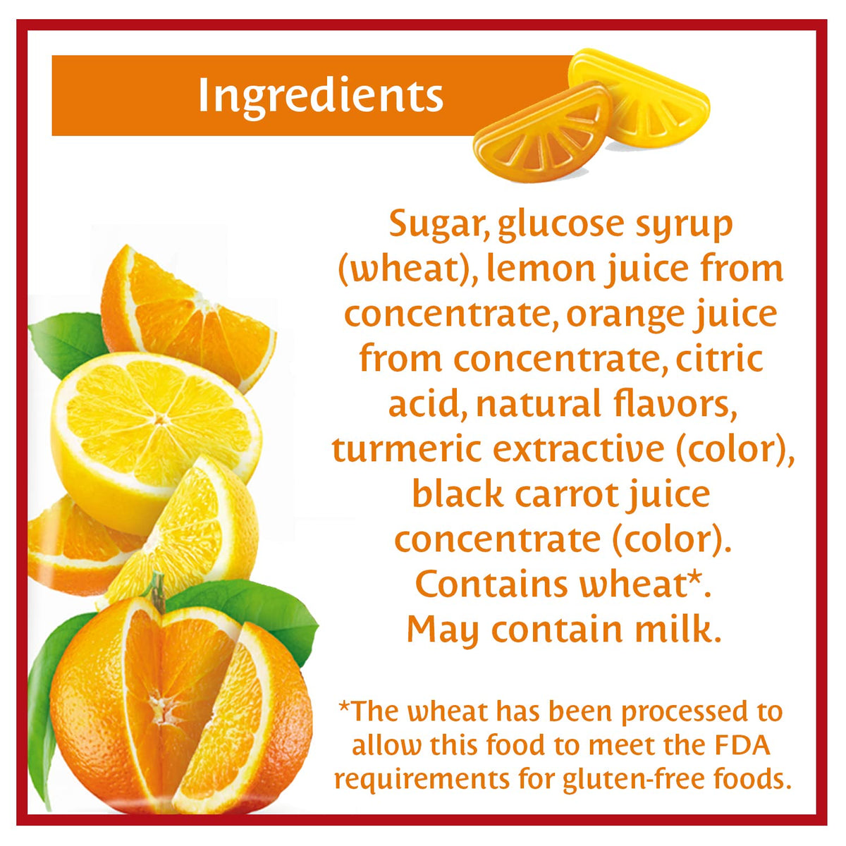 Juicy fruit flavors from Sperlari Spicchi citrus candies.