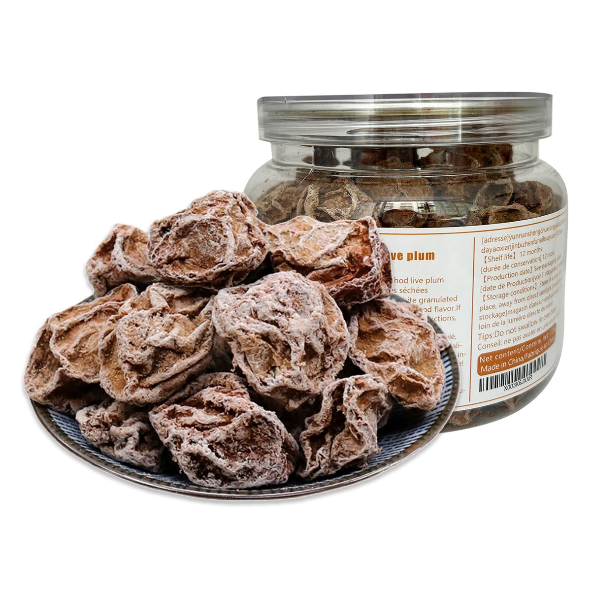 SPFLAUFR salty-sweet dried plum packaging for on-the-go snacking.
