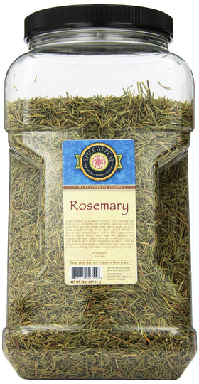 Spice Appeal Rosemary 2lb bulk bottle showing whole leaves for long-lasting aroma.