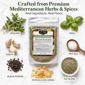 Spice Bazaar Greek Seasoning Supreme on roasted potatoes for crisp, herbaceous sides