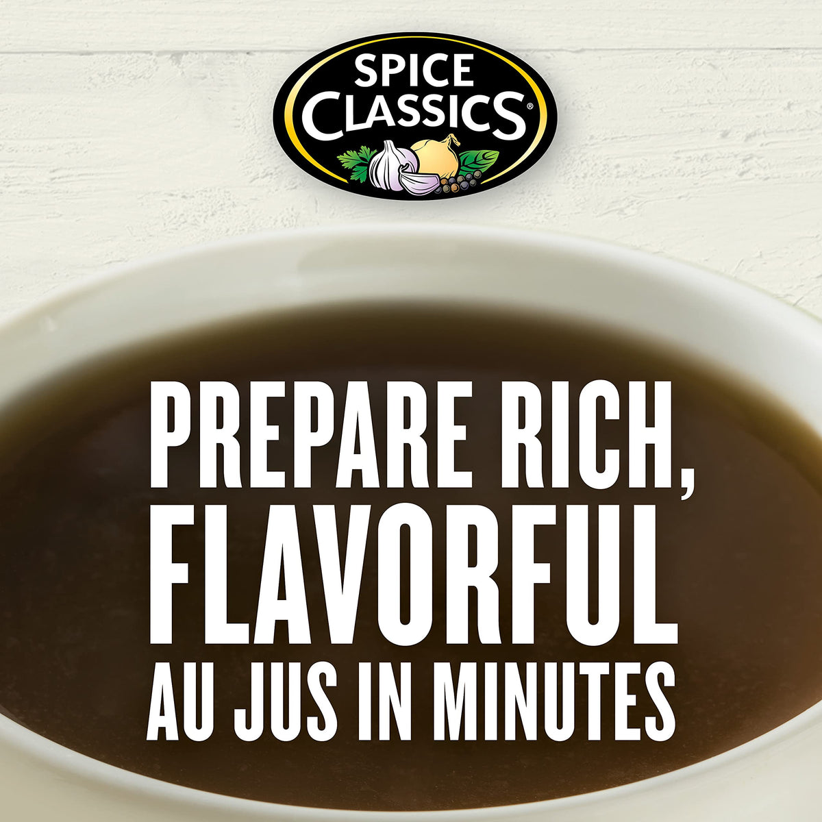 Prime rib ready with Spice Classics au jus mix to enhance depth