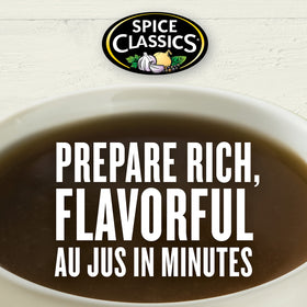 Prime rib ready with Spice Classics au jus mix to enhance depth