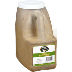 Spice Classics Ground Black Pepper 5lb container for bulk cooking and consistent seasoning