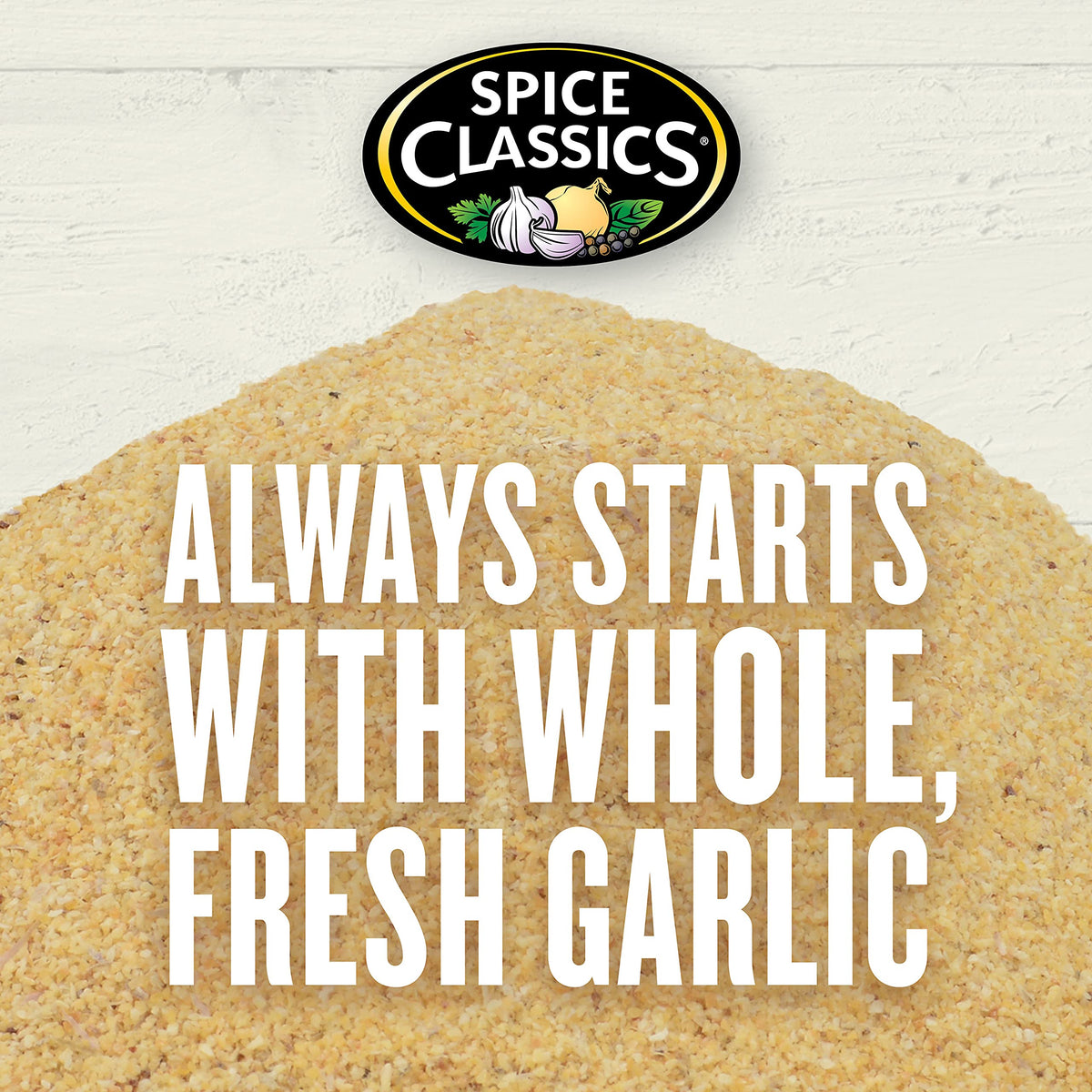 Spice Classics granulated garlic enhances dry rubs in professional kitchens.