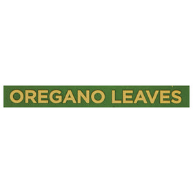 Spice Classics oregano leaves displayed on a prep counter for bulk storage.