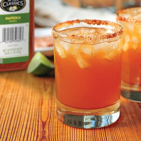 Spice Classics Paprika garnish on soup adds color and aroma.