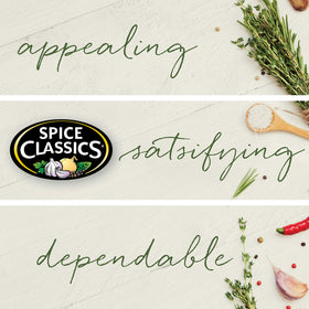 Spice Classics granulated garlic used to season roasted meats for enhanced aroma.