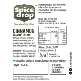 Spice Drop Cassia extract drops dispensed for quick flavoring in recipes