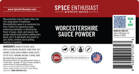 Mix SPICE ENTHUSIAST Worcestershire Sauce Powder with water for a quick marinade.