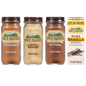 Spice Islands ground ginger jar ideal for gingersnaps and squash soup flavor.