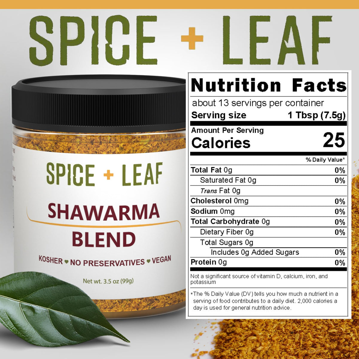 US-made, hand-packed jar highlighting freshness from SPICE + LEAF.